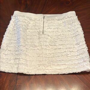 Elegant White Ruffled Skirt